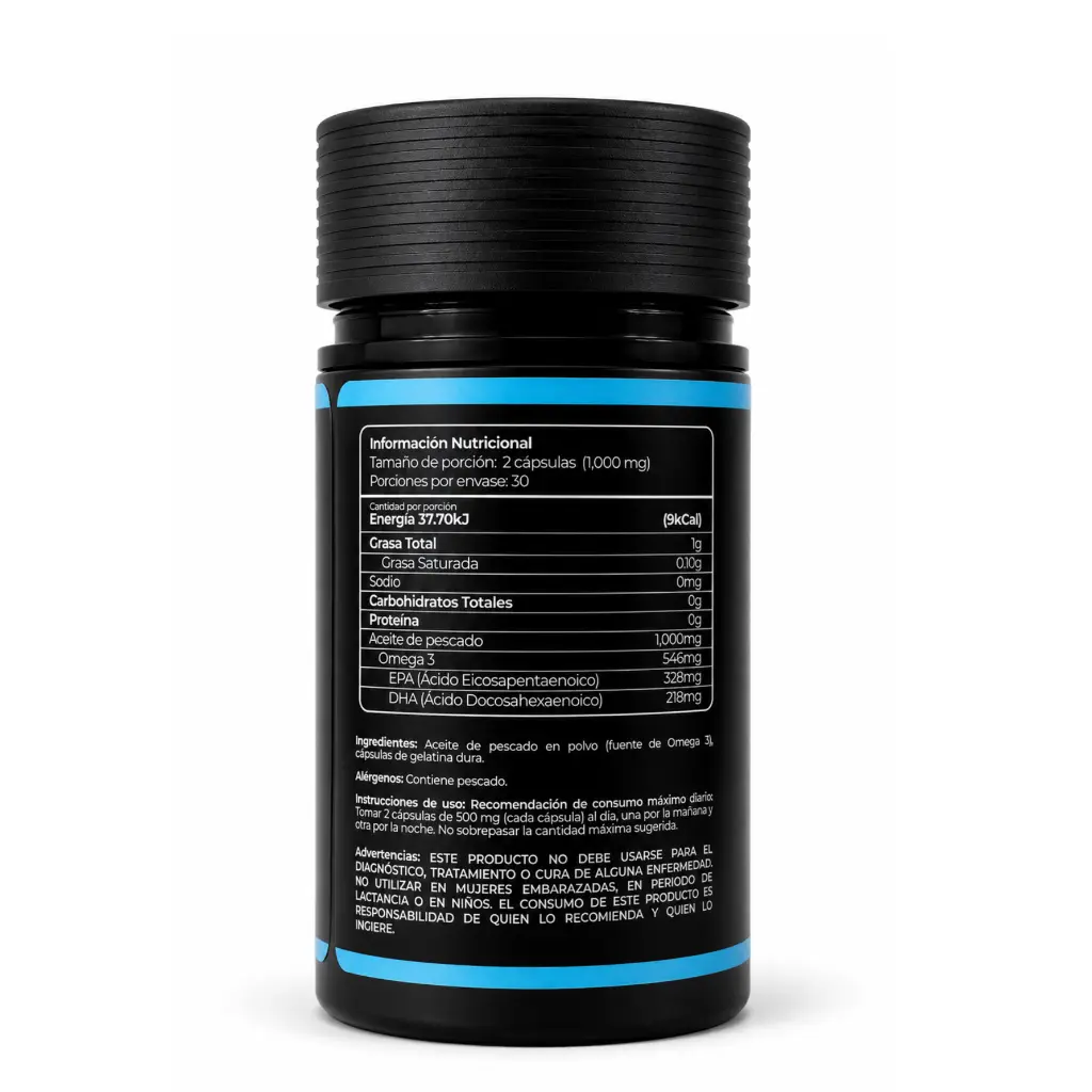 Vitamina Omega 3 Blast Nutrition Guatemala Back.webp