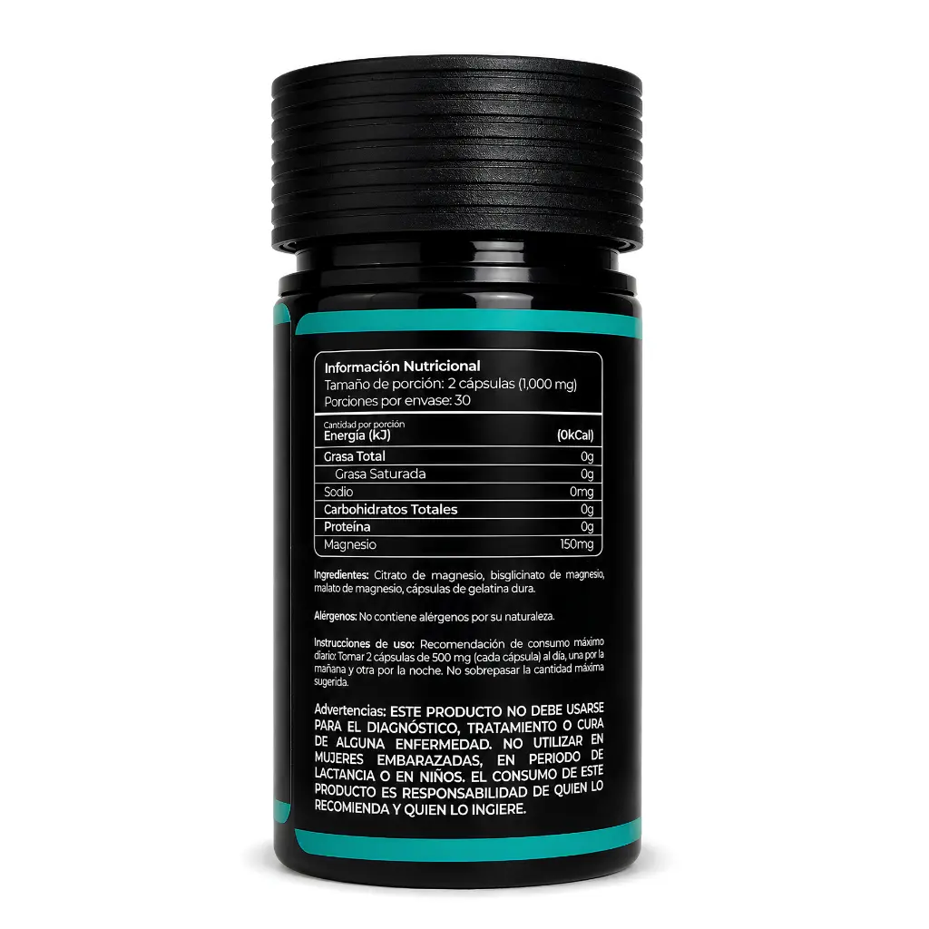 Vitamina Magnesio Blast Nutrition Guatemala Side.webp