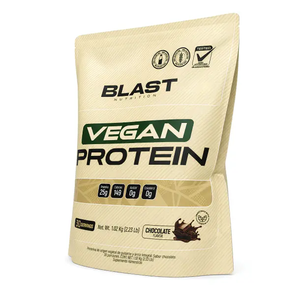 Proteína Vegana Blast Nutrition Guatemala Chocolate Side.webp